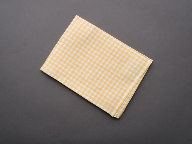 Fog Linen - Linen Kitchen Cloth - "Keily" Yellow + White Check