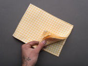 Fog Linen - Linen Kitchen Cloth - "Keily" Yellow + White Check