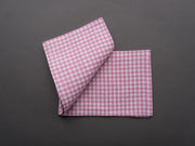 Fog Linen - Linen Kitchen Cloth - "Robin" Pink + White Check