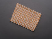 Fog Linen - Linen Kitchen Cloth - "Charlotte" Orange + Natural Check