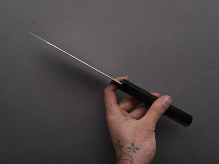 Nigara Hamono - SPG STRIX - Tsuchime Damascus - Bunka - 180mm - Ebony Handle