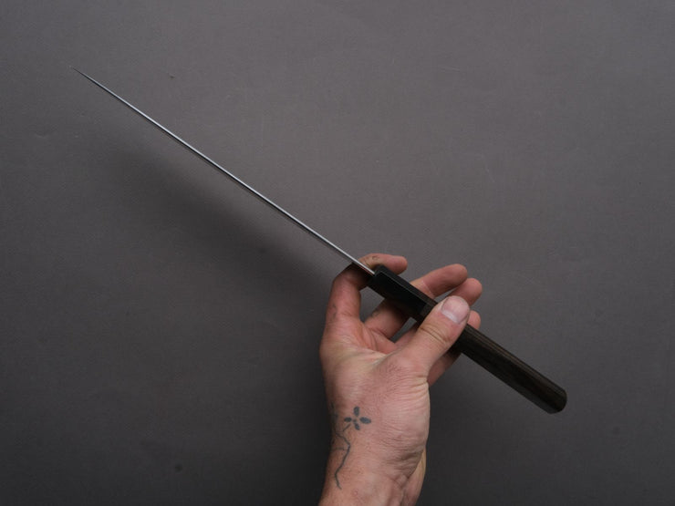 Hitohira - Tanaka x Kyuzo - Blue #1 - Migaki - Gyuto - 240mm - Taihei Ebony Handle (Extra Height)