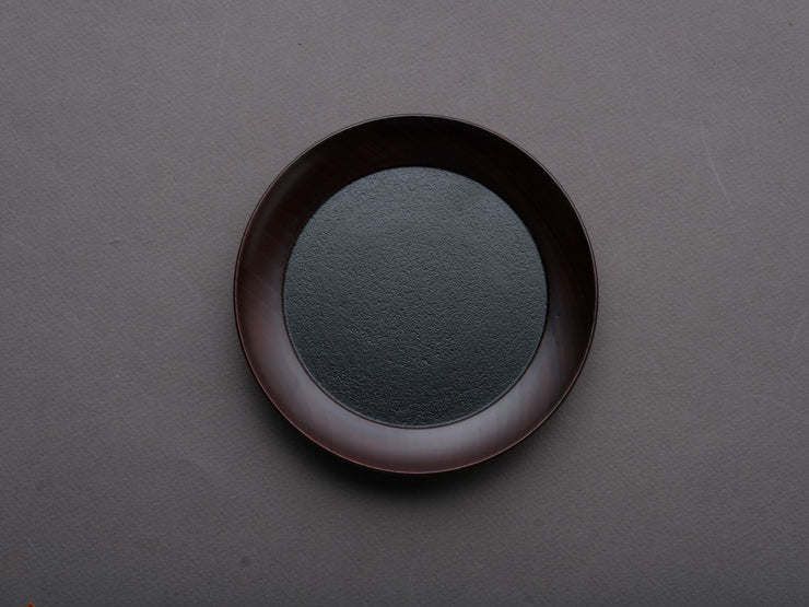 Komon - Tomoaki Nakano - Urushi Lacquer/Wood - Fuchimehaji-zara (Rim Plate)