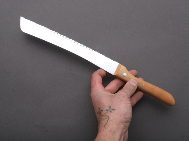 Windmühlenmesser - Bread Saw - Stainless - 250mm - Cherry Wood Handle