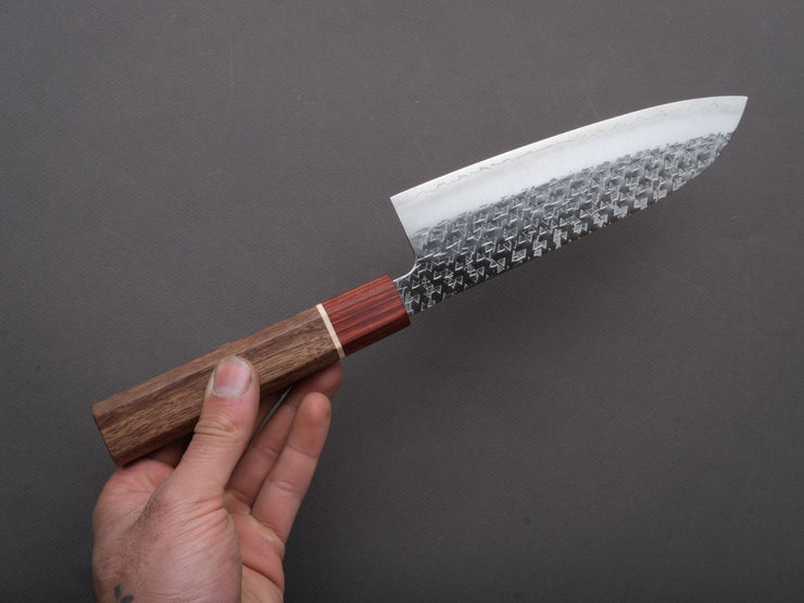 Hitohira - Echizen - SG2 - Tsuchime - Santoku - 170mm - Walnut Handle