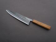 Hitohira - TD - Blue #2 - Stainless Clad - Kurouchi - Gyuto - 210mm - Oak Handle