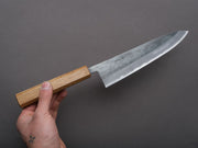 Hitohira - TD - Blue #2 - Stainless Clad - Kurouchi - Gyuto - 210mm - Oak Handle