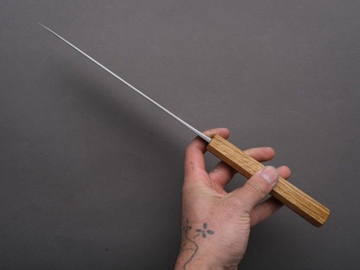 Hitohira - TD - Blue #2 - Stainless Clad - Kurouchi - Gyuto - 210mm - Oak Handle