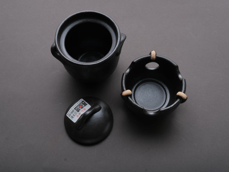 Komon - Banko Ware - Ceramic - Donabe Pot with Base - 0.5 Gao
