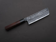 Hitohira - Hinode - White #2 - Stainless Clad - Tsuchime - Nakiri - 165mm - Taihei Rosewood Handle