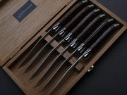 Goyon Chazeau - Steak/Table Knives - Laguiole Prestige - Snakewood Handles - Set of 6
