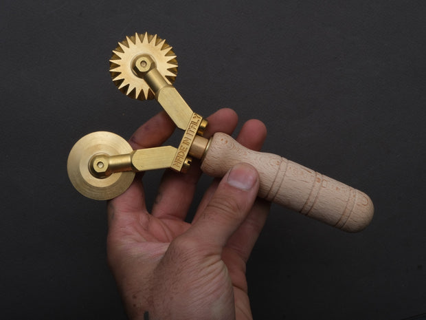 Ga.Ri. Torneria - Dual Brass Pasta Wheel - Smooth/Fluted