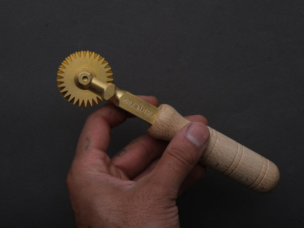 Ga.Ri. Torneria - Brass Pasta Wheel - Fluted