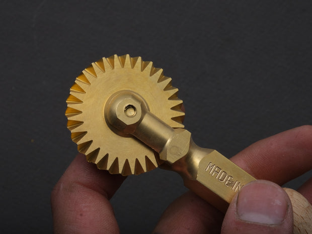Ga.Ri. Torneria - Brass Pasta Wheel - Fluted