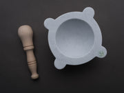 Nuova Marmotecnica - "Genovese" Carrara Marble Mortar and Beech Wood Pestle