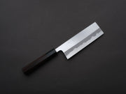 Hitohira - Tanaka Kyuzo - Blue #1 - Migaki - Nakiri - 165mm - Taihei Makassar Ebony Handle (Kaku)