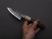 Hitohira - Hinode - White #2 - Stainless Clad - Tsuchime - Paring - 90mm - Taihei Rosewood Handle