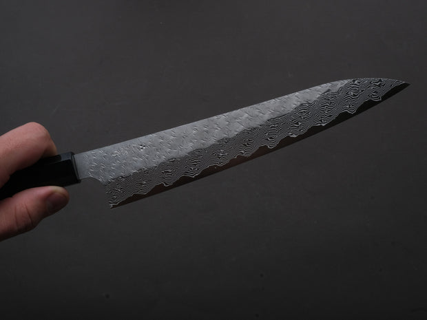 Nigara Hamono - SPG STRIX - Tsuchime Damascus - Sujihiki - 240mm - Ebony Handle