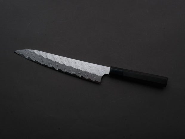 Nigara Hamono - SPG STRIX - Tsuchime Damascus - Sujihiki - 240mm - Ebony Handle