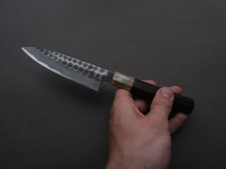 Hitohira - Hinode - White #2 - Stainless Clad - Tsuchime - Petty - 135mm - Taihei Rosewood Handle