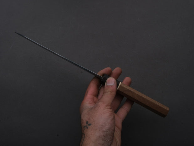 Hitohira - Echizen NB - Kurouchi Damascus - White #2 - Santoku - 170mm - Walnut Handle (ziricote ferrule)