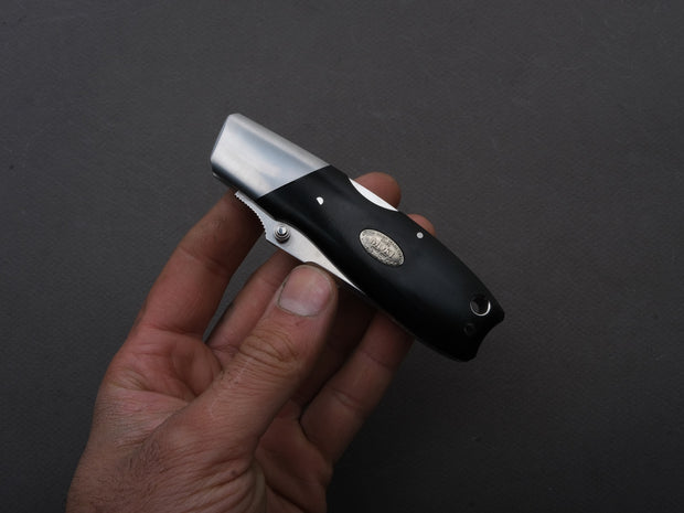 MOKI - Folding Knife - Kingfisher - Linen Micarta Handle