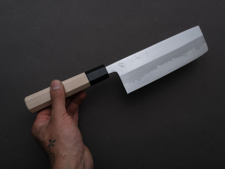 Hitohira - Tanaka x Ren - White #2 - Nakiri - 180mm - Magnolia Wood Handle