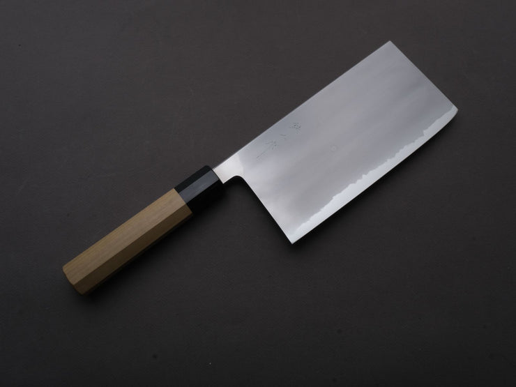 Tetsujin - Blue #2 - Kasumi - Nakiri - 220mm - Magnolia Handle (Extra Large)