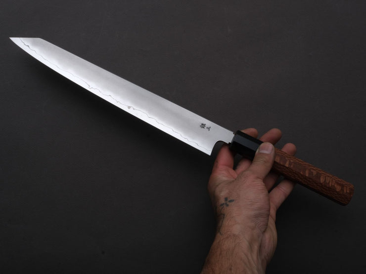 Tetsujin - Silver #3 - Kasumi - Kiritsuke Sujihiki - 270mm - Lacewood Handle