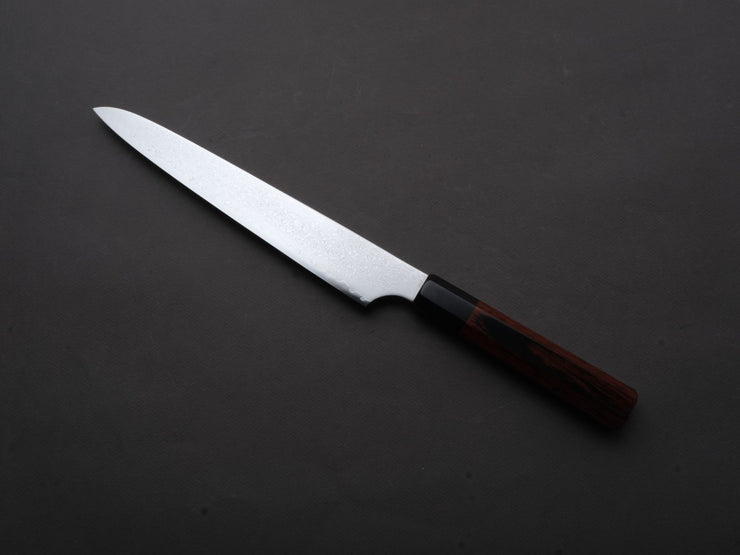 Hitohira - Imojiya TH - Damascus - Sujihiki - 240mm - Red Pakka Handle