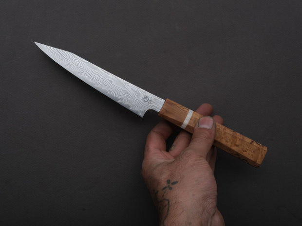 Ryusen - FUKAKURYU KAI - ATS314 - Damascus - Kiritsuke Petty - 135mm - Birch Handle