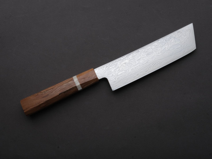 Ryusen - FUKAKURYU KAI - ATS314 - Damascus - Nakiri - 155mm - Birch Octagonal Handle