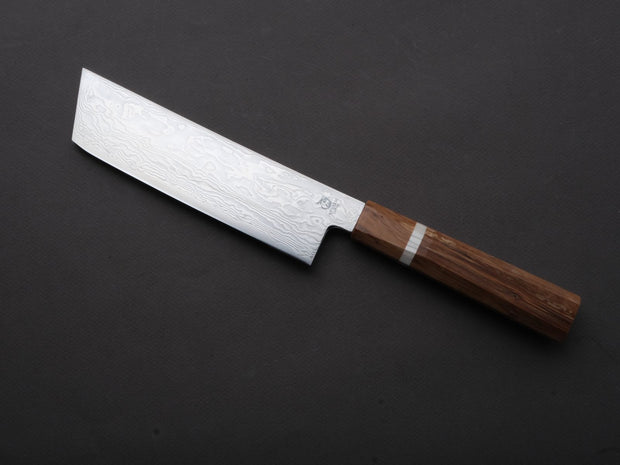 Ryusen - FUKAKURYU KAI - ATS314 - Damascus - Nakiri - 155mm - Birch Octagonal Handle