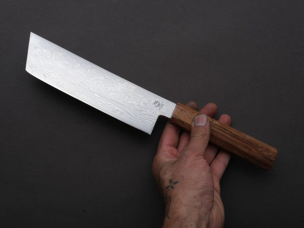 Ryusen - FUKAKURYU KAI - ATS314 - Damascus - Nakiri - 155mm - Birch Octagonal Handle