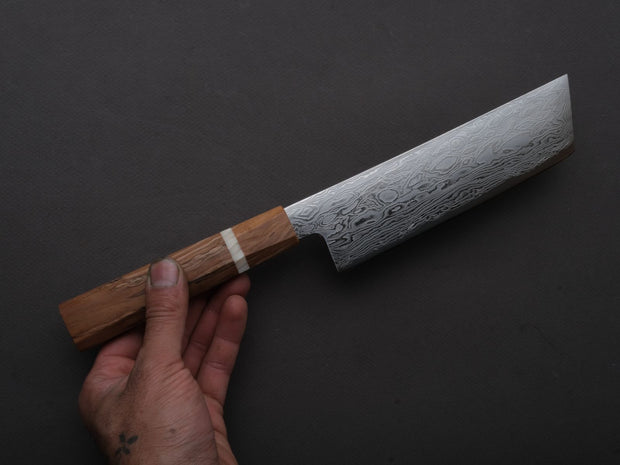 Ryusen - FUKAKURYU KAI - ATS314 - Damascus - Nakiri - 155mm - Birch Octagonal Handle