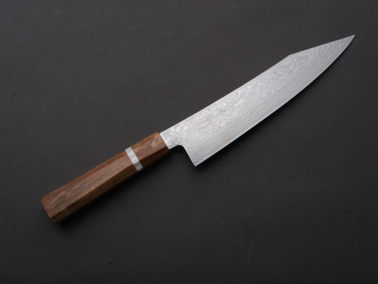 Ryusen - FUKAKURYU KAI - ATS314 - Damascus - Kiritsuke Gyuto - 210mm - Birch Handle