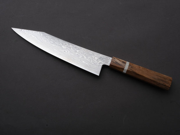 Ryusen - FUKAKURYU KAI - ATS314 - Damascus - Kiritsuke Gyuto - 210mm - Birch Handle