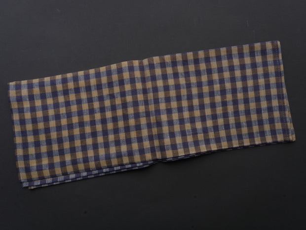 Fog Linen - Linen Kitchen Cloth - "Phil" Blue and Orange Check