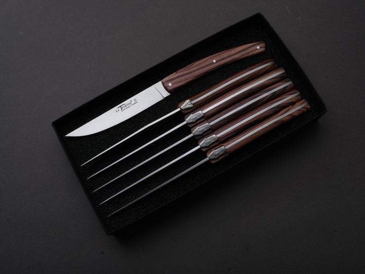 Goyon Chazeau - Le Thiers Pirou Brasserie - Steak/Table Knives - Kingwood - Set of 6
