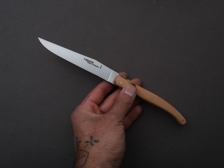 Goyon Chazeau - Laguiole Brasserie - Steak/Table Knives - Juniper Wood - Set of 6
