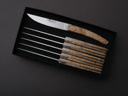 Goyon-Chazeau - Le Thiers Pirou Brasserie - Steak/Table Knives - Birch Wood - Set of 6