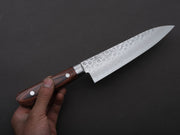 Hitohira - HG - Tsuchime Damascus - Gyuto - 180mm - Imitation Mahogany Handle