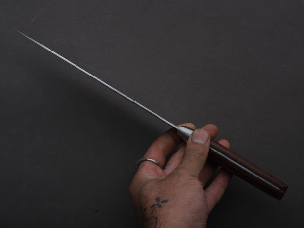 Hitohira - HG - Tsuchime Damascus - Gyuto - 180mm - Imitation Mahogany Handle