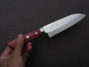Hitohira - NM - Tsuchime - Santoku - 130mm - Red Pakka Handle