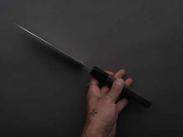 Hitohira - Imojiya TH - Damascus - Stainless - Santoku - 180mm - Gray Pakka Handle