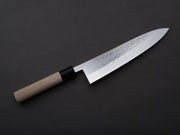 Hitohira - TD - SLD - Stainless Clad - Tsuchime - Gyuto - 210mm - Magnolia Wood Handle