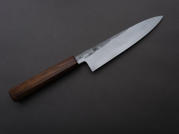 HADO - Kirisame - White #1 Stainless Clad - Nashiji - Gyuto - 210mm - Scorched Oak Handle