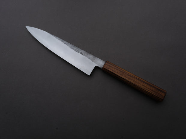 HADO - Kirisame - White #1 Stainless Clad - Nashiji - Gyuto - 210mm - Scorched Oak Handle