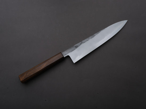 HADO - Kirisame - White #1 Stainless Clad - Nashiji - Gyuto - 240mm - Scorched Oak Handle