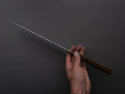 HADO - Kirisame - White #1 Stainless Clad - Nashiji - Gyuto - 240mm - Scorched Oak Handle